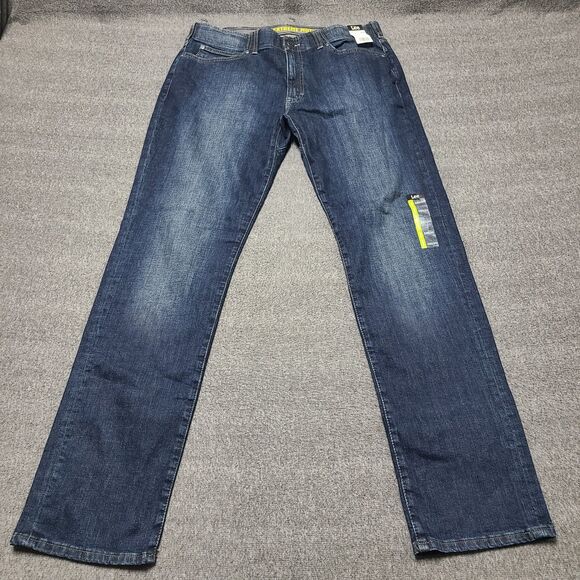 Lee Extreeme Motion Mens Jeans 28x30 Blue Slim Straight  (Measures 34x34) - Picture 1 of 10